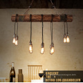 Lampe suspendue en bois de style américain lustre loft industriel lampe suspendue